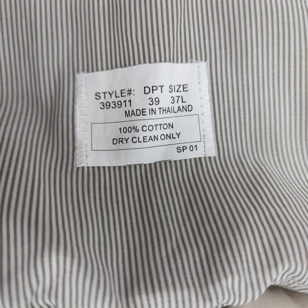 EUC Brooks Brothers White Cotton Pleated Dress Pants Mens 35x29 Dry Clean Cuffed - Picture 11 of 13